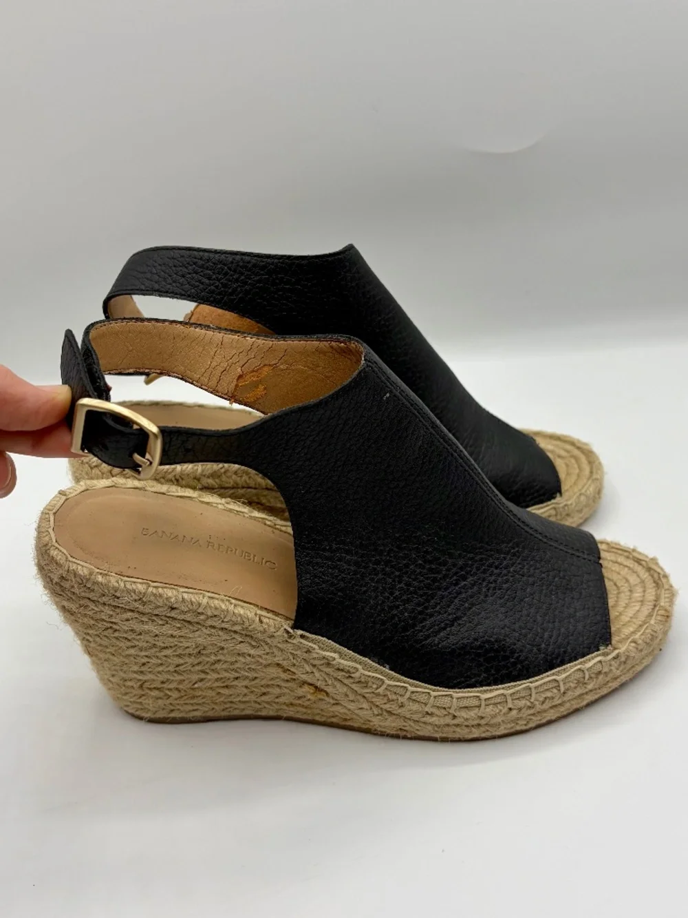 Banana Republic Leather Espadrilles